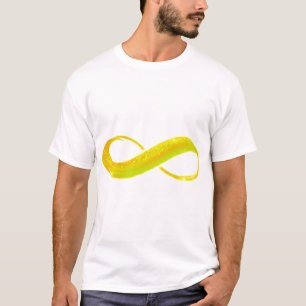 Camiseta Símbolo de la INFINIDAD amarilla dorada Neurodiver