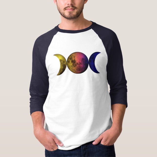 Camiseta Símbolo de la luna de la diosa triple (Anverso)