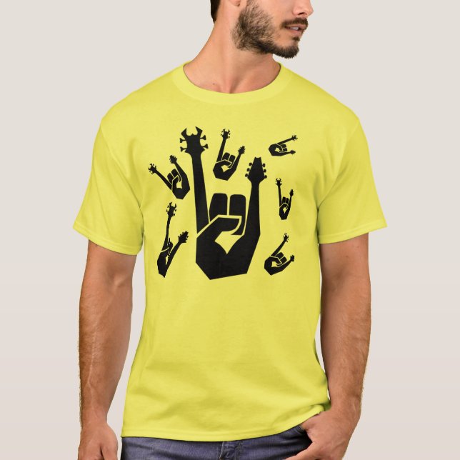 Camiseta Símbolo de la mano de la roca (Anverso)