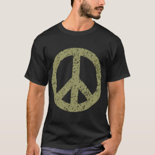 Camiseta Símbolo de la paz con grito - Khaki