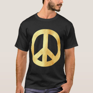 Camiseta Símbolo de la paz de oro suave
