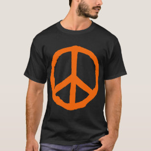 Camiseta Símbolo de la paz dura - Naranja en la oscuridad