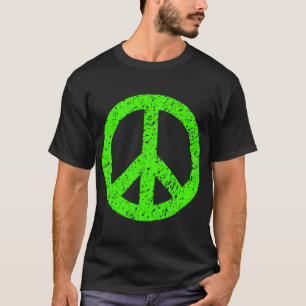 Camiseta Símbolo de la Paz Garabateado - Chartreuse