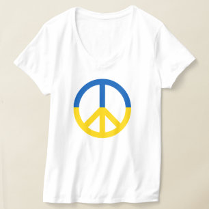 Camiseta Símbolo de la paz Ucrania color de bandera azul am