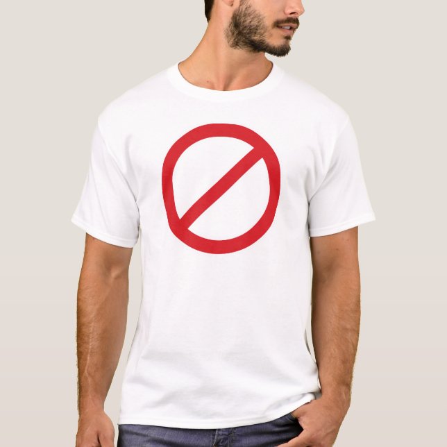 Camiseta Símbolo de la prohibición Sign/No (Anverso)