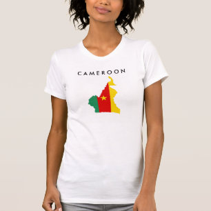 Camiseta símbolo de la silueta de la forma del mapa de la