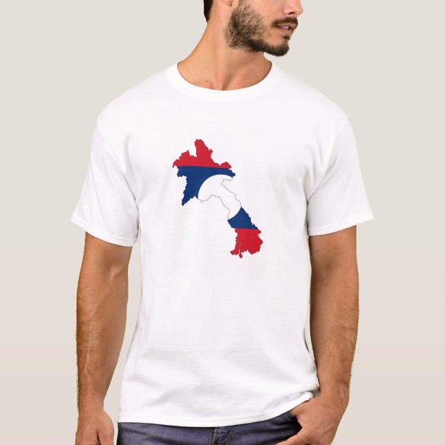 Camiseta símbolo de la silueta de la forma del mapa de la (Anverso)