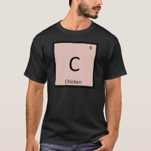 Camiseta Símbolo de la tabla periódica de química de carne 
