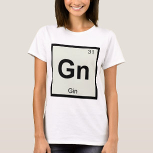 Camiseta Símbolo de la tabla periódica de química de ginebr