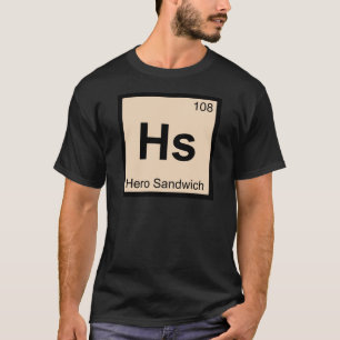 Camiseta Símbolo de la tabla periódica de química de Hero S