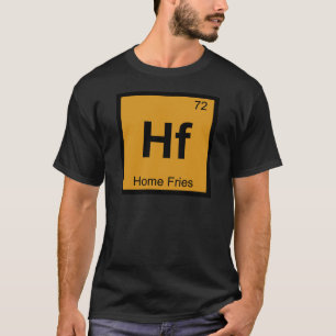 Camiseta Símbolo de la tabla periódica de química de Hf - P