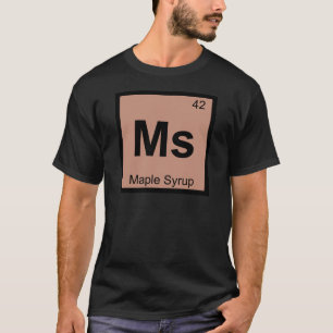 Camiseta Símbolo de la tabla periódica de química de jarabe