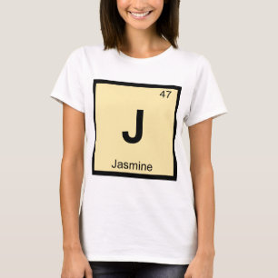 Camiseta Símbolo de la tabla periódica de química de jazmín