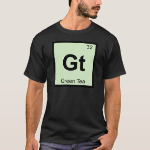Camiseta Símbolo de la tabla periódica de química del té ve