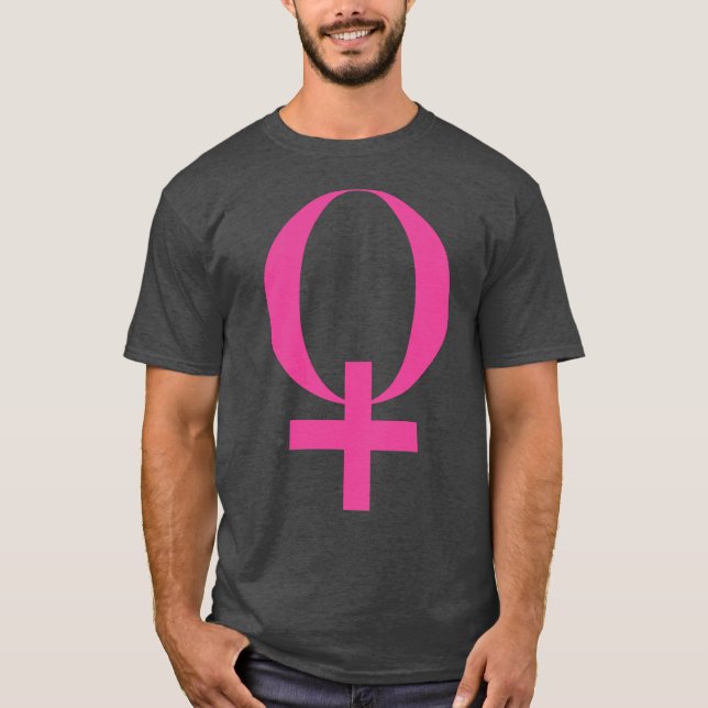 Camiseta Símbolo de la Venus planetaria (rosa) (Anverso)
