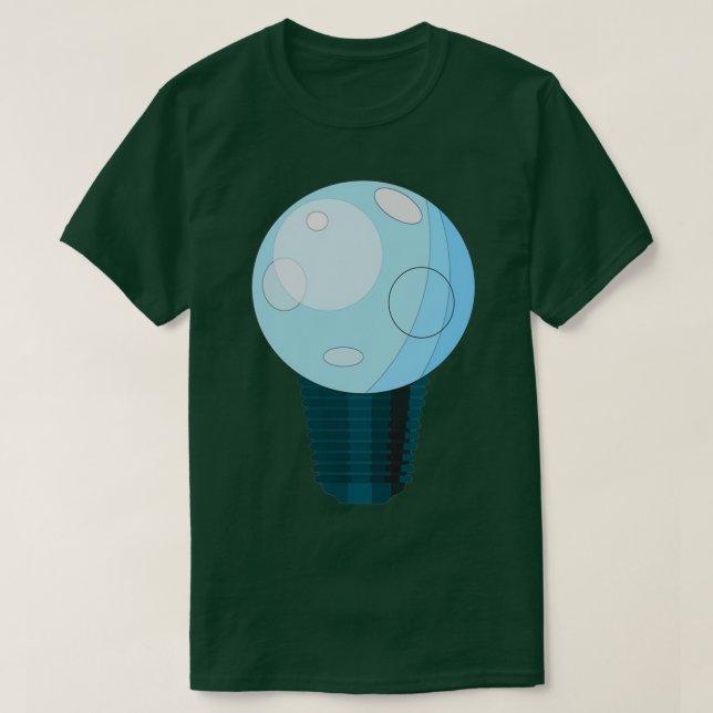 Camiseta símbolo de lámpara y planeta (Diseño del anverso)