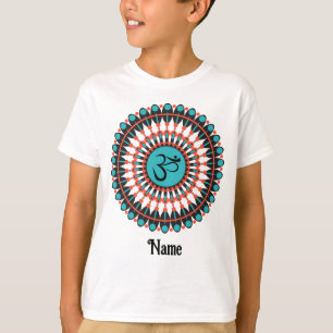 Camiseta Símbolo de Mandala espiritual Om Turquoise Persona