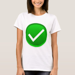 Camiseta Símbolo de marca de verificación verde