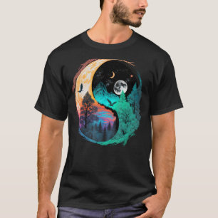 Camiseta Símbolo de meditación taoísmo yin yang sobre la na