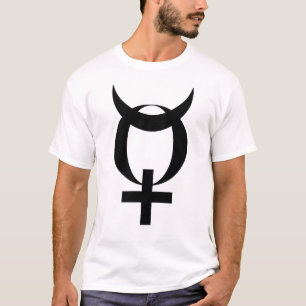 Camiseta Símbolo de mercurio planetario (negro)