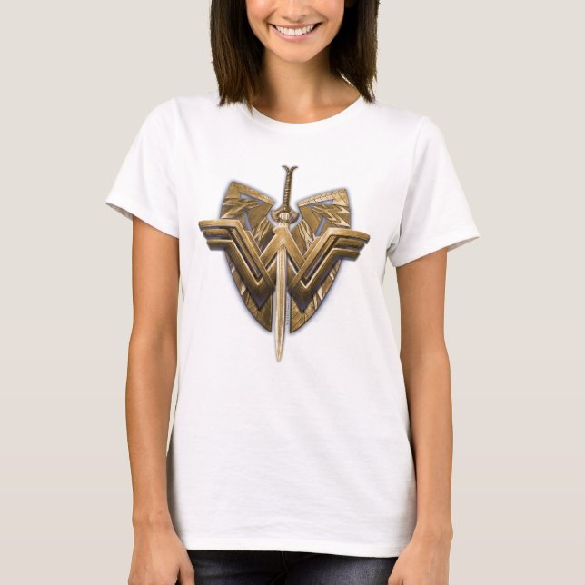 Camiseta Símbolo de mujer maravilla con espada de justicia (Anverso)