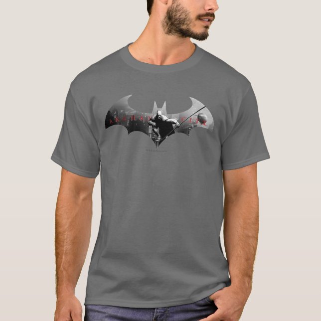 Camiseta Símbolo de murciélago de la ciudad de Arkham (Anverso)