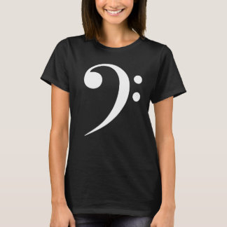 Camiseta Símbolo de Música de Clave de Fa Minimalista para