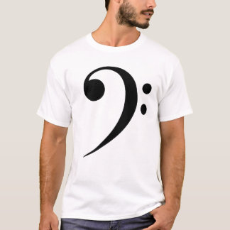 Camiseta Símbolo de música de clave de fa minimalista para