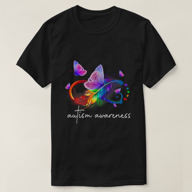 Camiseta Símbolo de neurodiversidad arco iris autismo hacia (Diseño del anverso)