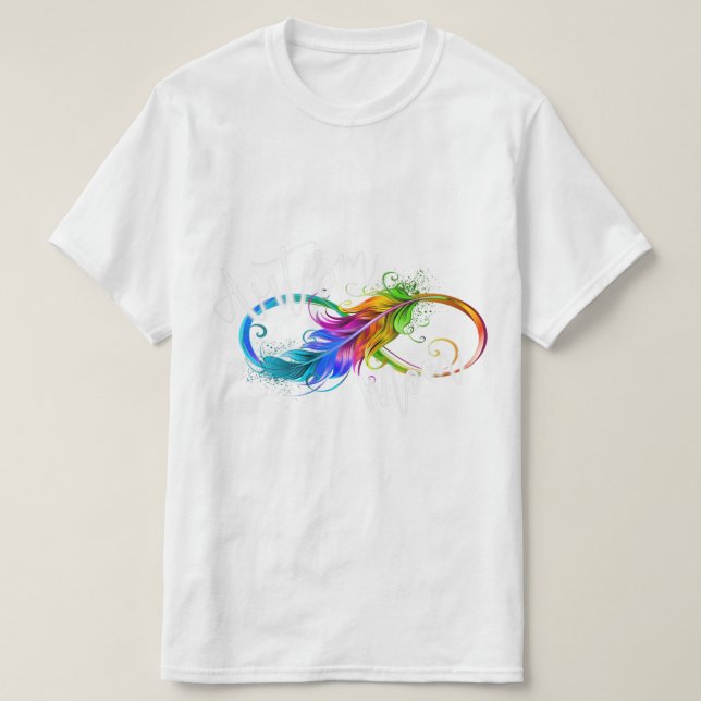 Camiseta Símbolo de neurodiversidad arco iris autismo infin (Diseño del anverso)