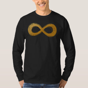 Camiseta Símbolo de neurodiversidad infinito dorado de auti