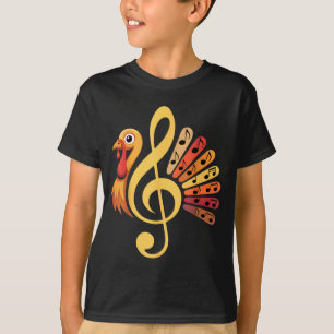 Camiseta Símbolo de nota musical Turquía Profesor Otoño Día