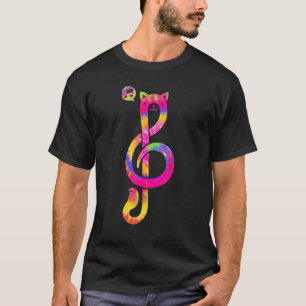 Camiseta Símbolo de notas musicales de Musicat Gato de nota