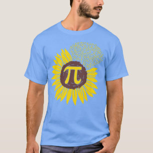 Camiseta Símbolo de número de girasol 3,14 pi ciencia matem