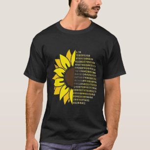 Camiseta Símbolo de número de número Pi Day Sunflower 3.14 