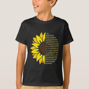 Camiseta Símbolo de número de número Pi Day Sunflower 3.14