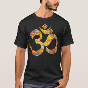 Camiseta Símbolo de Om Mantra Flor Budismo Yoga Espirituali