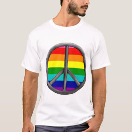 Camiseta Símbolo de Orgullo LGBTQ Signo de Paz del Arcoíris