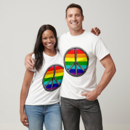 Camiseta Símbolo de Orgullo LGBTQ Signo de Paz del Arcoíris