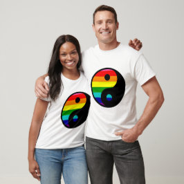 Camiseta Símbolo de orgullo LGBTQ Yin Yang Arcoíris