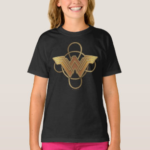 Camiseta Símbolo de oro mujer maravilla sobre lazo