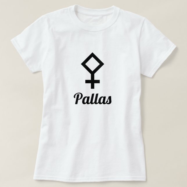 Camiseta Símbolo ⚴ de Pallas asteroides (Diseño del anverso)