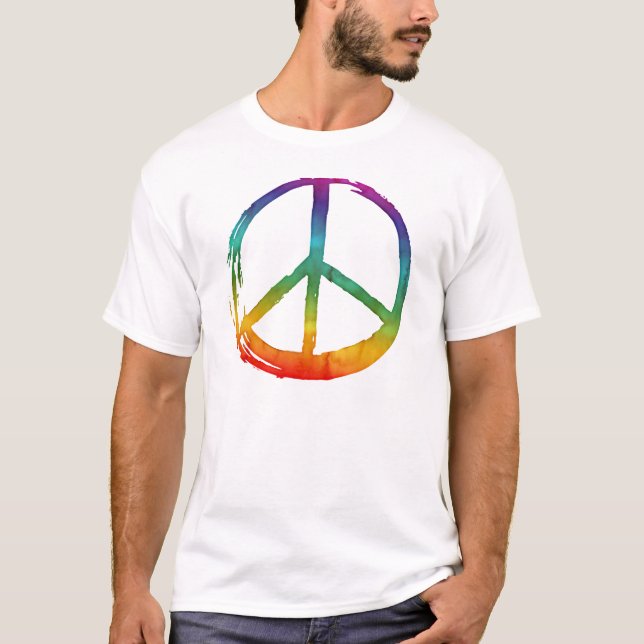 Camiseta Símbolo de PAZ - Años 1960 Sin hippie de guerra (Anverso)