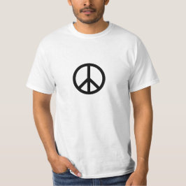 Camiseta Símbolo de paz Anti Guerra blanco negro
