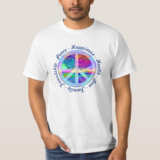 Camiseta Símbolo de paz arco iris (Anverso)