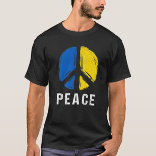 Camiseta Símbolo de paz bandera de Ucrania - Paz para Ucran