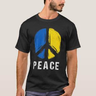 Camiseta Símbolo de paz bandera de Ucrania - Paz para Ucran