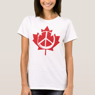 Camiseta Símbolo de paz Canadá no se vende a Estados Unidos