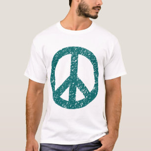 Camiseta Símbolo de paz con grietas - Moss Green