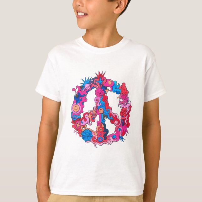 Camiseta Símbolo de paz de Psychdeclic (Anverso)
